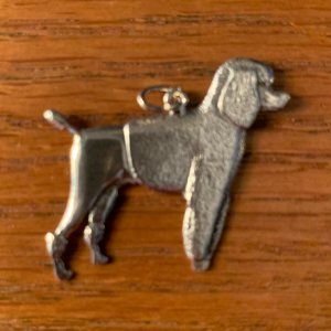 Silver tone Poodle Pendant